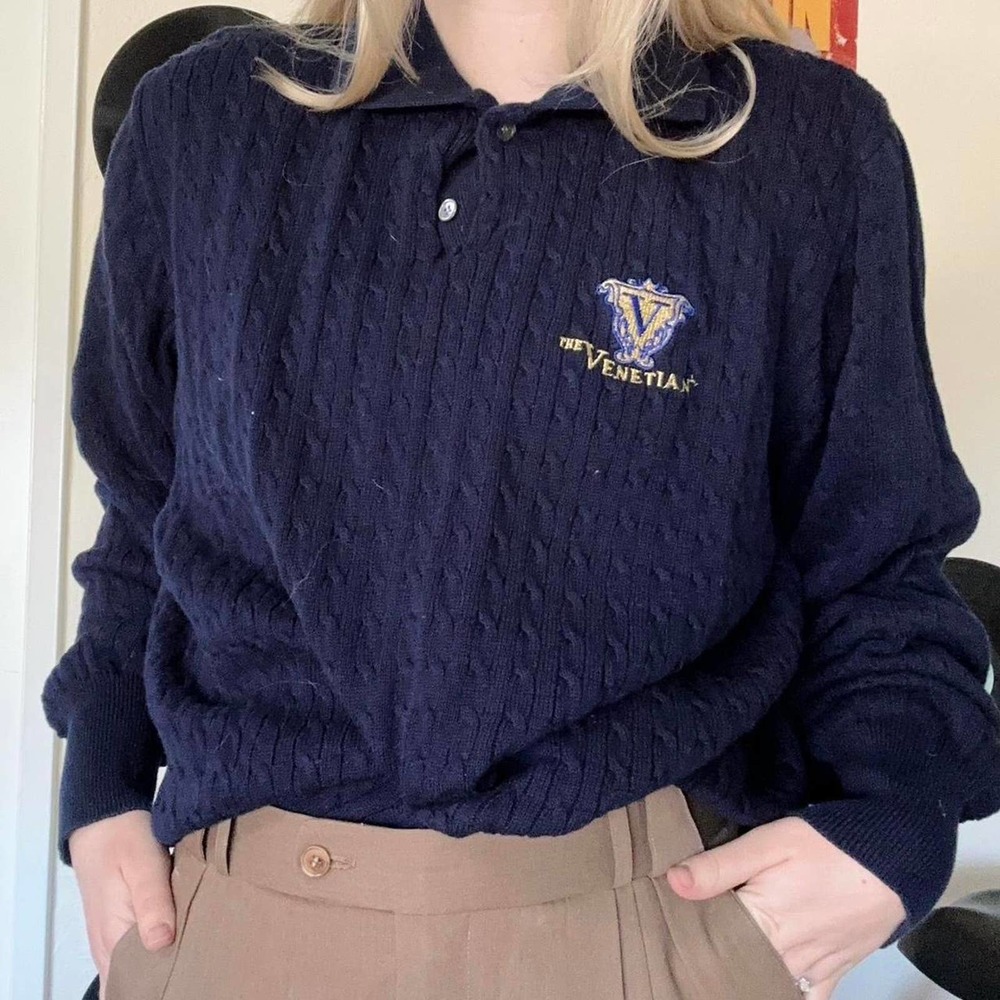 Vintage preppy venetian vegas pullover
